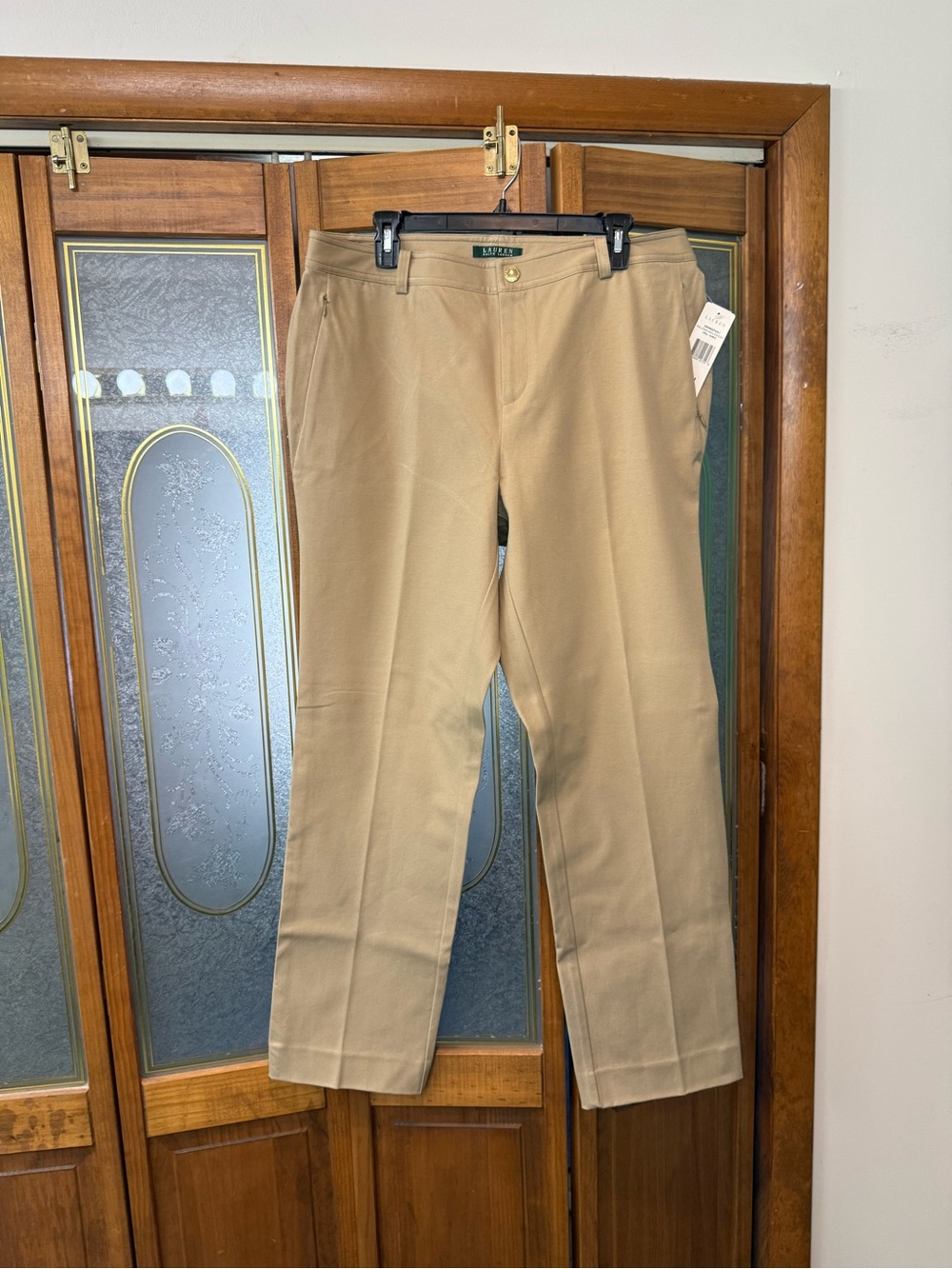 LAUREN RALPH LAUREN LADIES  Classic Fit Khaki Dress Pants, BRAND NEW